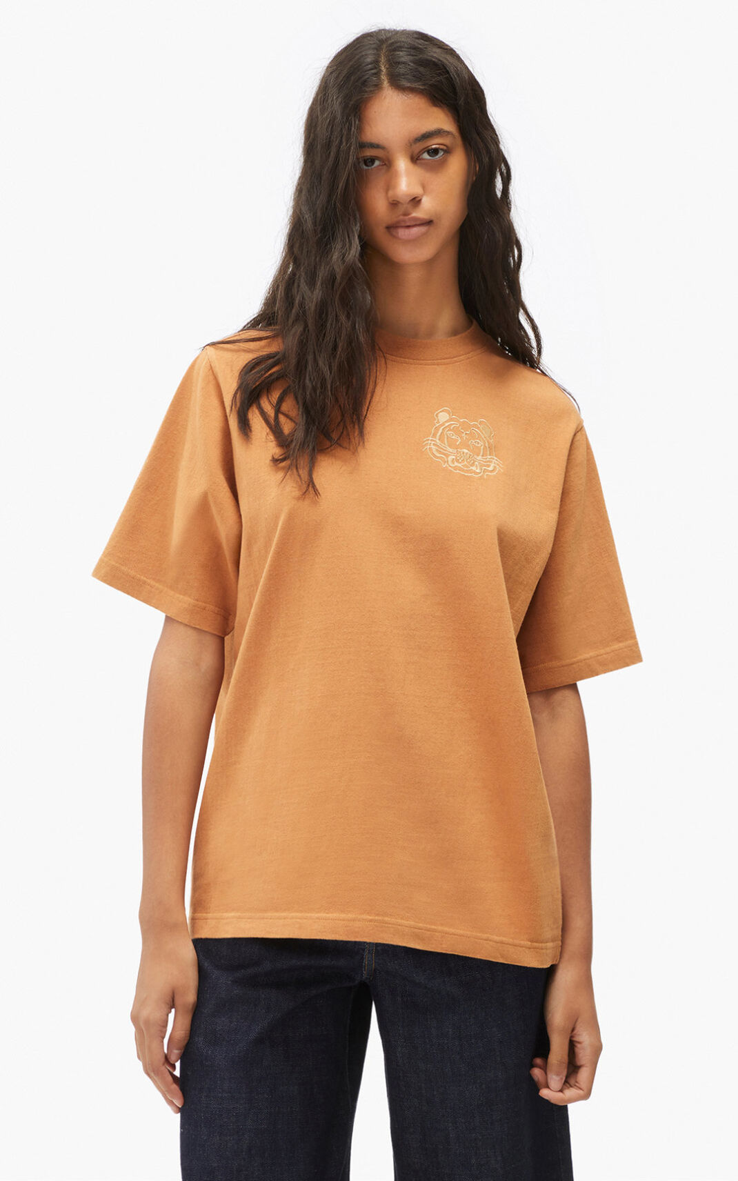 Camiseta Kenzo RE/relaxed casual Feminino - Marrom | 428QKOXNE